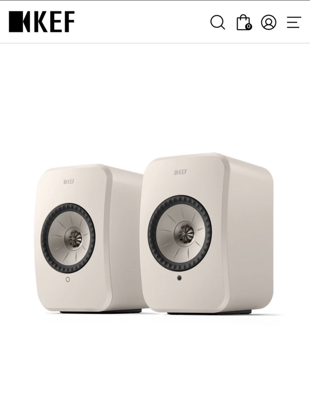 KEF LSX II LT Wireless HiFi Speakers - Stone